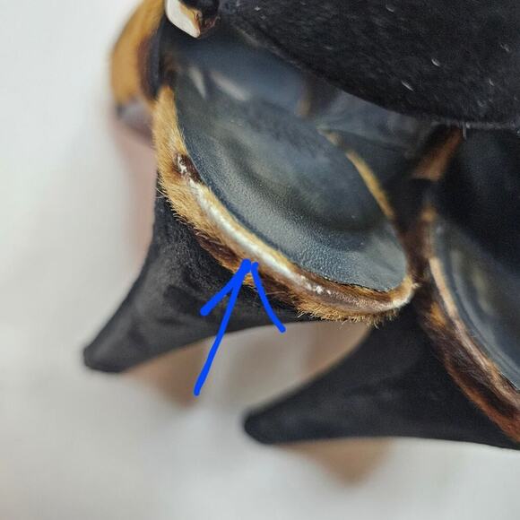 Stuart Weitzman Pony Style Ultra High heel 5.5M‎ Calfskin heels. Open toes. NY - Picture 7 of 15